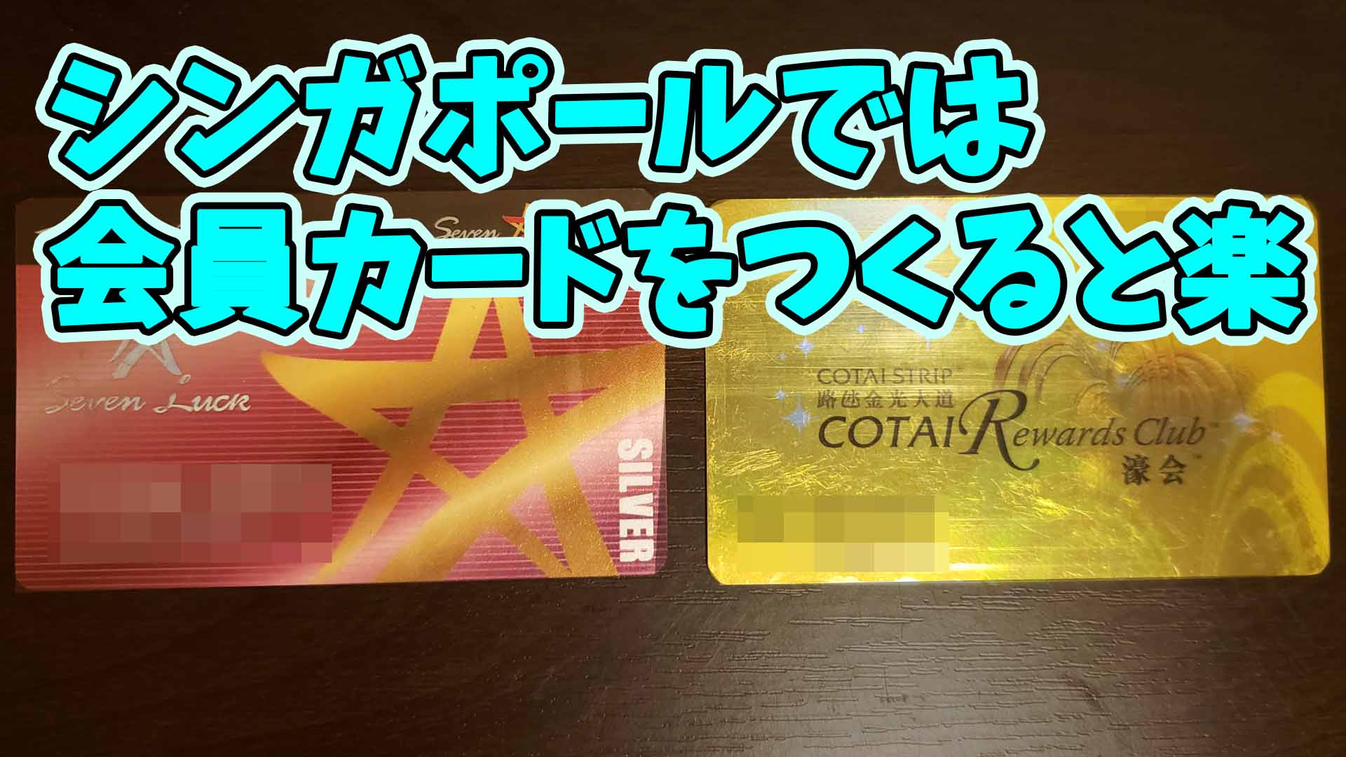 会員カード--シンガポールカジノ